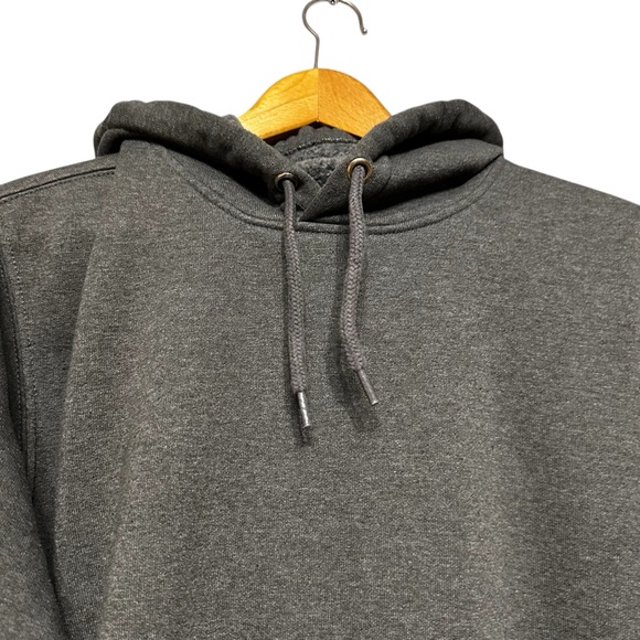 Carhartt Gray Loose Fit Hoodie Size Medium Sleeve Spellout Graphic - Picture 4 of 12